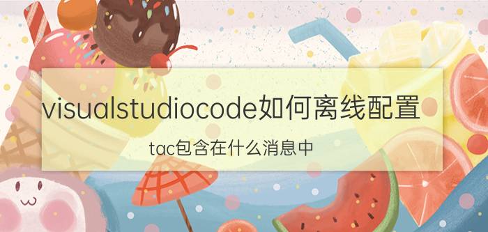 visualstudiocode如何离线配置 tac包含在什么消息中？